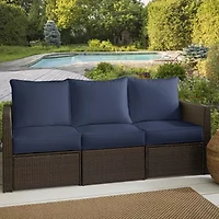 Mozaic Company Sunbrella Canvas Sofa Pillow Cushion Set