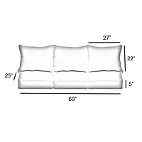 Mozaic Company Sunbrella Canvas Sofa Pillow Cushion Set