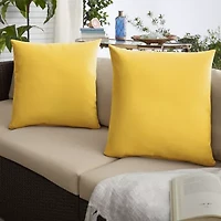 Mozaic Company 20'' Knife Edge (Set Of 2) Outdoor Pillow - Canvas Sunflower