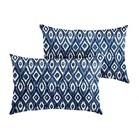 Mozaic Company 12''X18'' Knife Edge 2-pc. Rectangular Outdoor Pillow - Sakari Ink