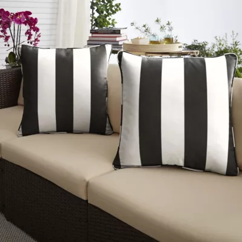 Mozaic Company 18'' Corded 2-pc. Square Outdoor Pillow - Cabana Classic