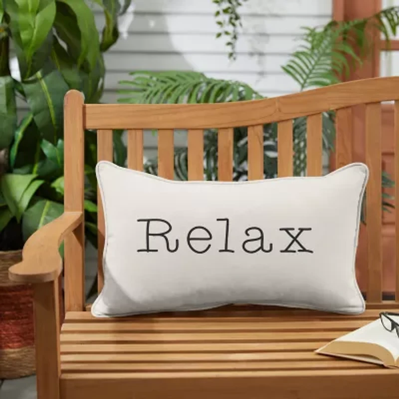 Mozaic Company 13''X20'' Corded EMB Relax Outdoor Pillow