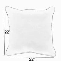 Mozaic Company Sunbrella Canvas Natural Pillow Double Flange (Set of 2)