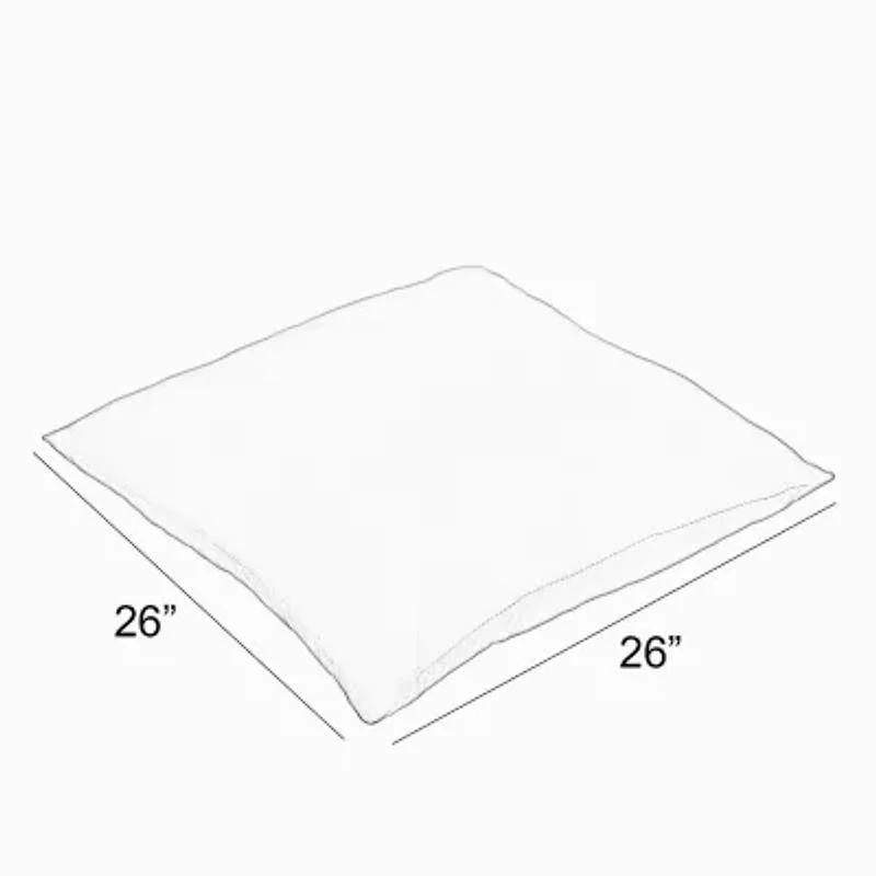 Mozaic Company 26''X26'' Corded Square Outdoor Floor Pillow - Cast Silver