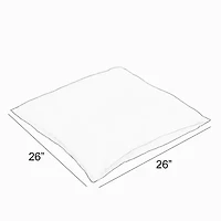 Mozaic Company 26''X26'' Corded Square Outdoor Floor Pillow - Cast Silver