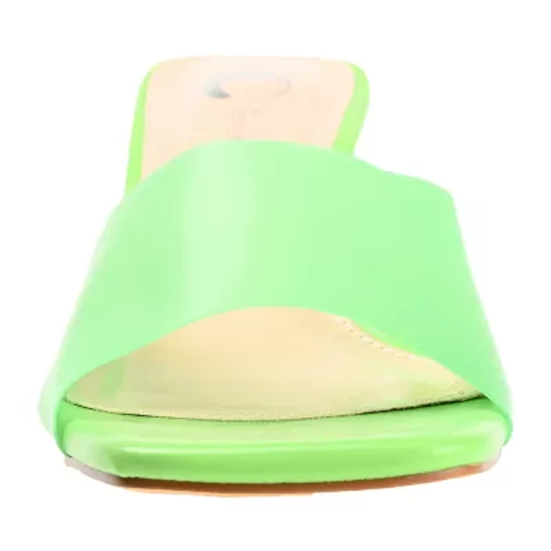 Journee Collection Jaydin Womens Round Open Toe Block Heel Pumps