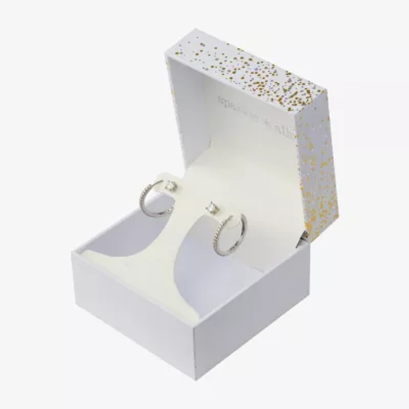 Sparkle Allure Womens Cubic Zirconia 2 Pair Earring Set