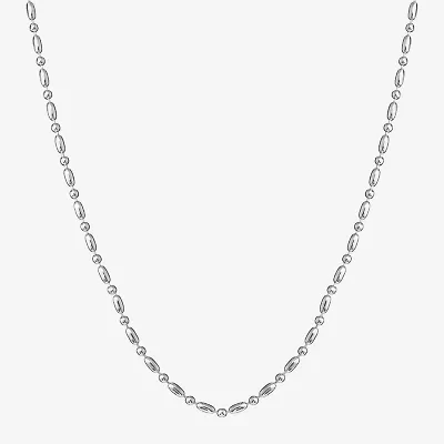 Silver Reflections Womens Pure Silver Over Brass 16 Inch Bead Chain Necklace