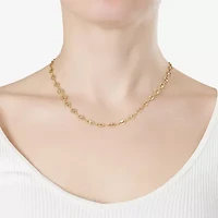 Silver Reflections Womens 14K Gold Over Brass 16 Inch Mariner Chain Necklace
