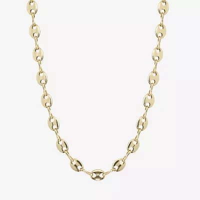 Silver Reflections Womens 14K Gold Over Brass 16 Inch Mariner Chain Necklace