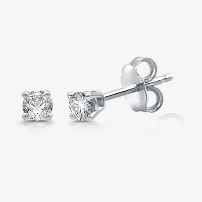 Ever Star (H-I / I1) 1/5 CT. Lab Grown White Diamond Sterling Silver 3mm Round Stud Earrings