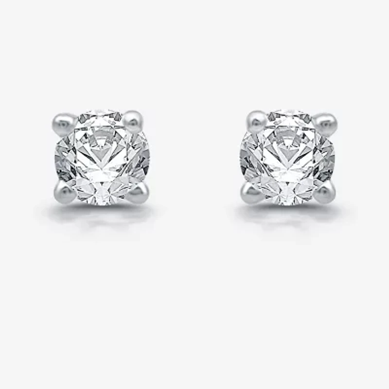 Ever Star (H-I / I1) 1/5 CT. Lab Grown White Diamond Sterling Silver 3mm Round Stud Earrings