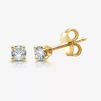 Ever Star (H-I / I1) 1/5 CT. Lab Grown White Diamond Sterling Silver 3mm Round Stud Earrings