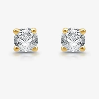Ever Star (H-I / I1) 1/5 CT. Lab Grown White Diamond 14K Gold Over Silver 3mm Round Stud Earrings