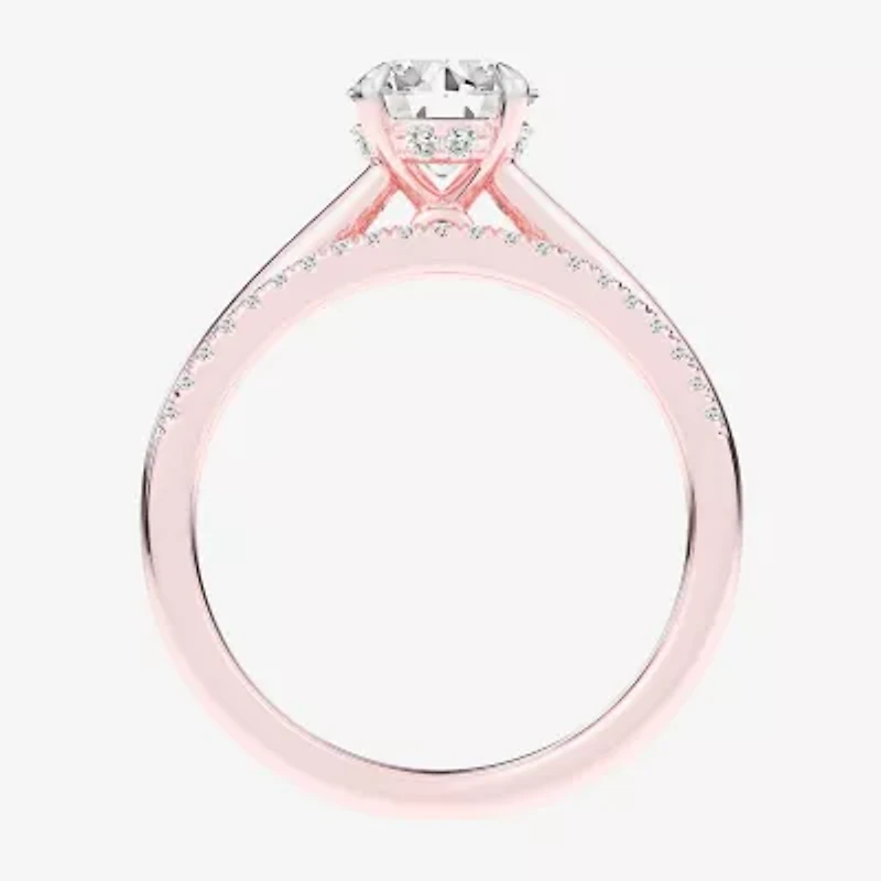 (G / Vs2-Si1) Womens 1 1/4 CT. T.W. Lab Grown White Diamond 14K Gold Round Solitaire Bridal Set