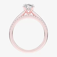 (G / Vs2-Si1) Womens 1 1/4 CT. T.W. Lab Grown White Diamond 14K Gold Oval Solitaire Bridal Set