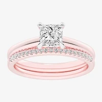 (G / Vs2-Si1) Womens 1 1/4 CT. T.W. Lab Grown White Diamond 14K Gold Solitaire Bridal Set