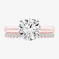 (G-H / Vs2-Si1) Womens 3 1/2 CT. T.W Lab Grown White Diamond 14K Gold Round Solitaire Bridal Set