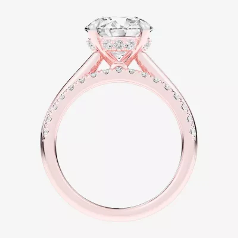 (G-H / Vs2-Si1) Womens 3 1/2 CT. T.W Lab Grown White Diamond 14K Gold Round Solitaire Bridal Set