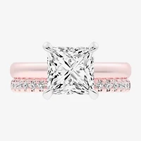 (G-H / Vs2-Si1) Womens 3 1/2 CT. T.W Lab Grown White Diamond 14K Gold Solitaire Bridal Set