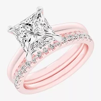 (G-H / Vs2-Si1) Womens 3 1/2 CT. T.W Lab Grown White Diamond 14K Gold Solitaire Bridal Set