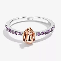 Disney Jewels Collection Womens Genuine Purple Amethyst 14K Two Tone Gold Over Silver Eeyore Winnie The Pooh Cocktail Ring