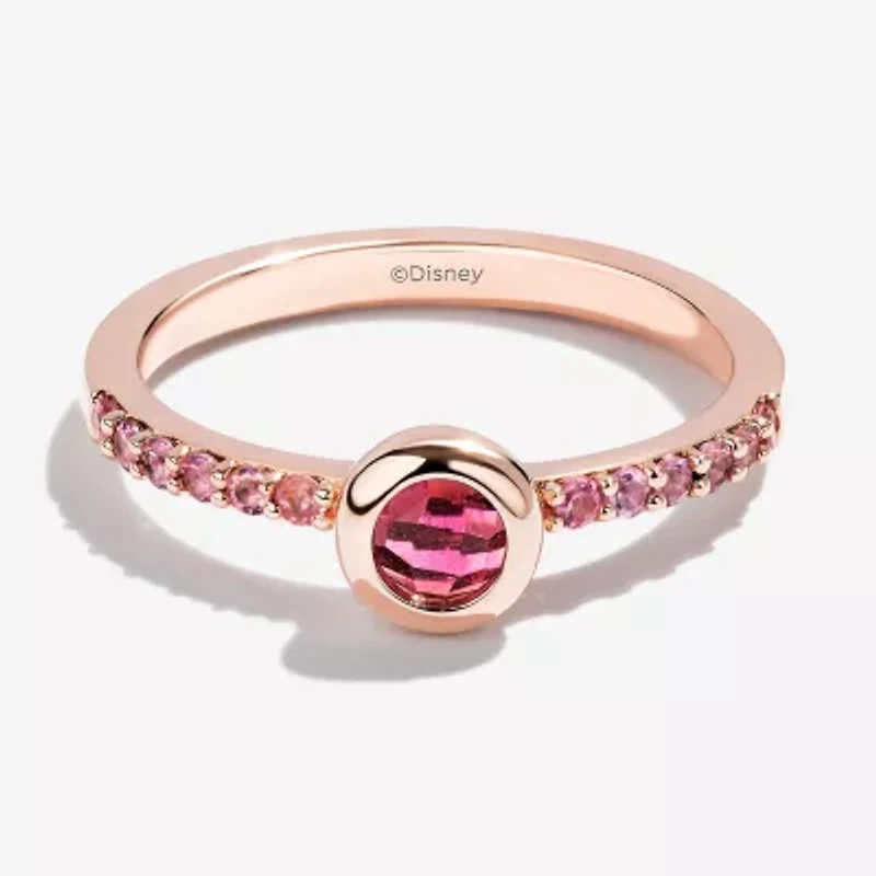 Disney Jewels Collection Womens Genuine Pink Tourmaline 14K Gold Over Silver Piglet Cocktail Ring