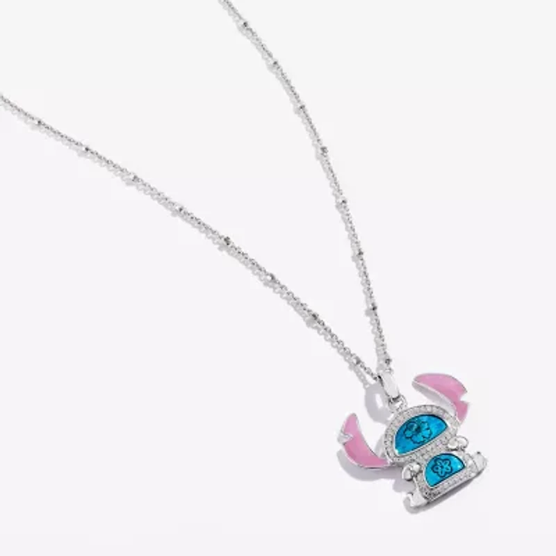 Disney Jewels Collection Enamel Womens 1/8 CT. Sterling Silver 18 Inch Pendant Necklace