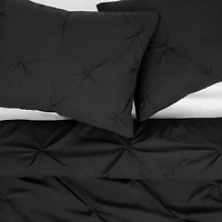 Sweet Home Collection™ Duvet Cover Pinch Pleat Pintuck Design with Zipper Closure and Shams