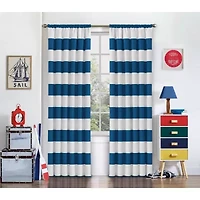 Eclipse Peabody Rod Pocket Blackout Single Curtain Panel