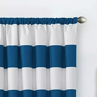 Eclipse Peabody Rod Pocket Blackout Single Curtain Panel