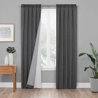 Eclipse Thermaliner Rod Pocket Blackout Set of 2 Curtain Panel