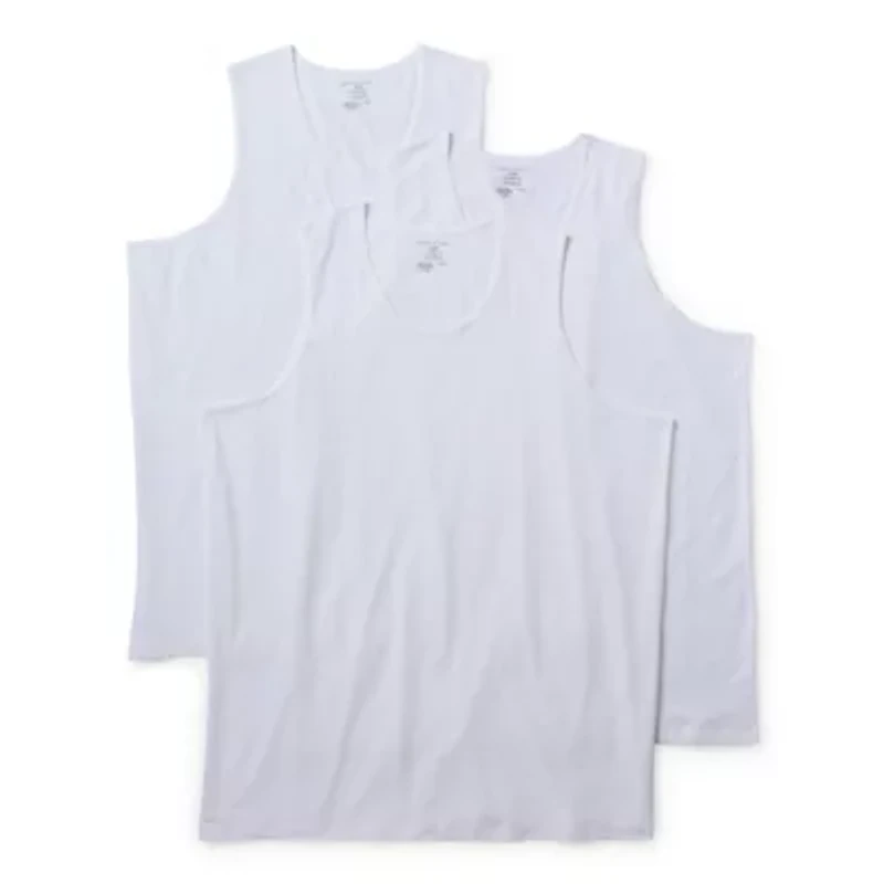 Shaquille O'Neal XLG™ Activated Cooling Mens Crew Neck Sleeveless 3 Pack Big and Tall Tank