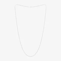 Silver Reflections Womens Pure Silver Over Brass Inch Rope Chain Necklace