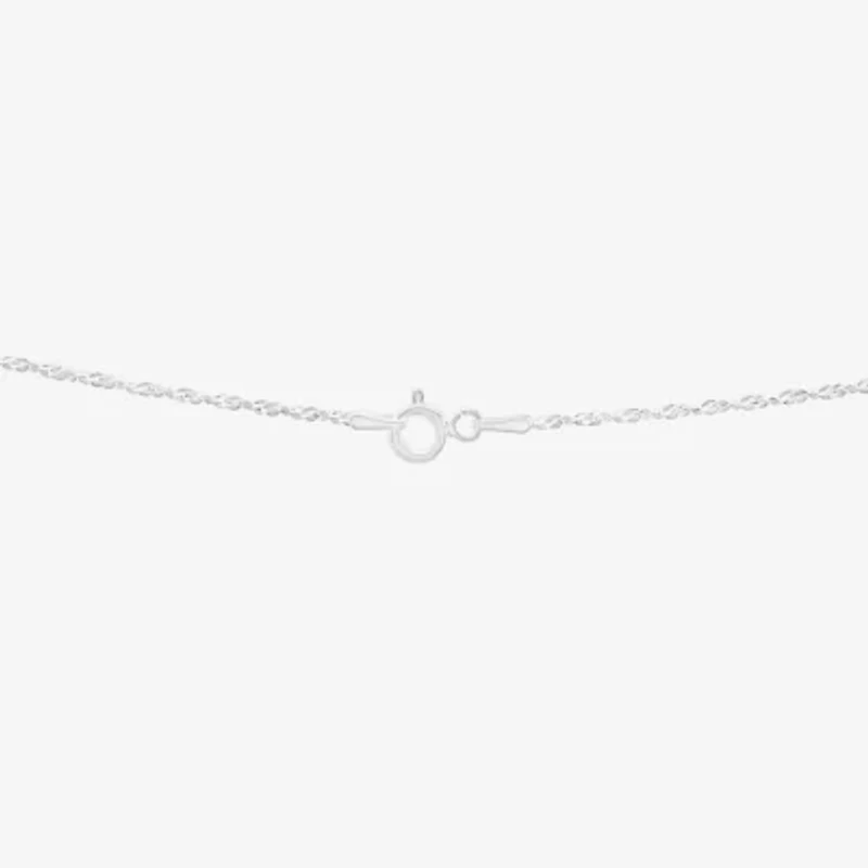 Silver Reflections Womens Pure Silver Over Brass Inch Rope Chain Necklace