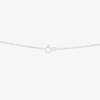 Silver Reflections Womens Pure Silver Over Brass Inch Rope Chain Necklace