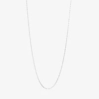 Silver Reflections Womens Pure Silver Over Brass Inch Rope Chain Necklace