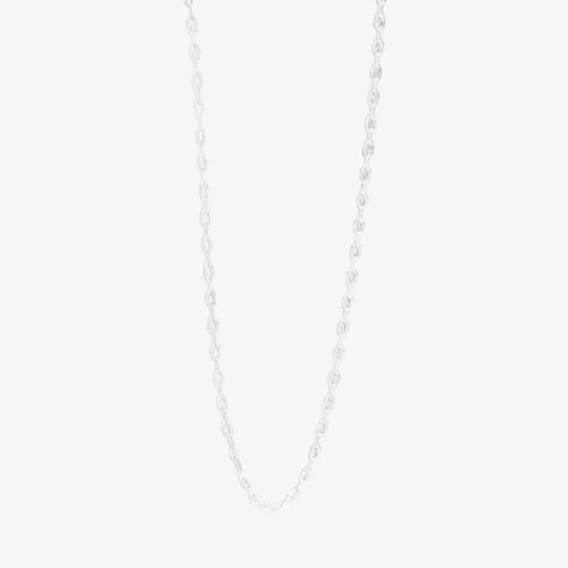 Silver Reflections Womens Pure Silver Over Brass 18 Inch Bead Chain Necklace
