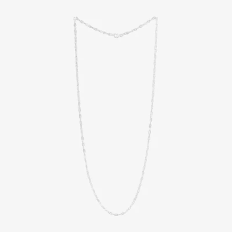 Silver Reflections Womens Pure Silver Over Brass 24 Inch Link Chain Necklace