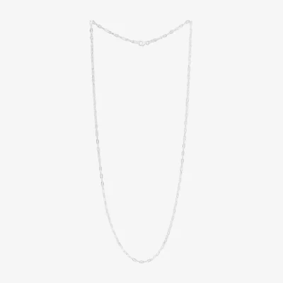 Silver Reflections Womens Pure Silver Over Brass 24 Inch Link Chain Necklace