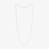 Silver Reflections Womens Pure Silver Over Brass 24 Inch Link Chain Necklace