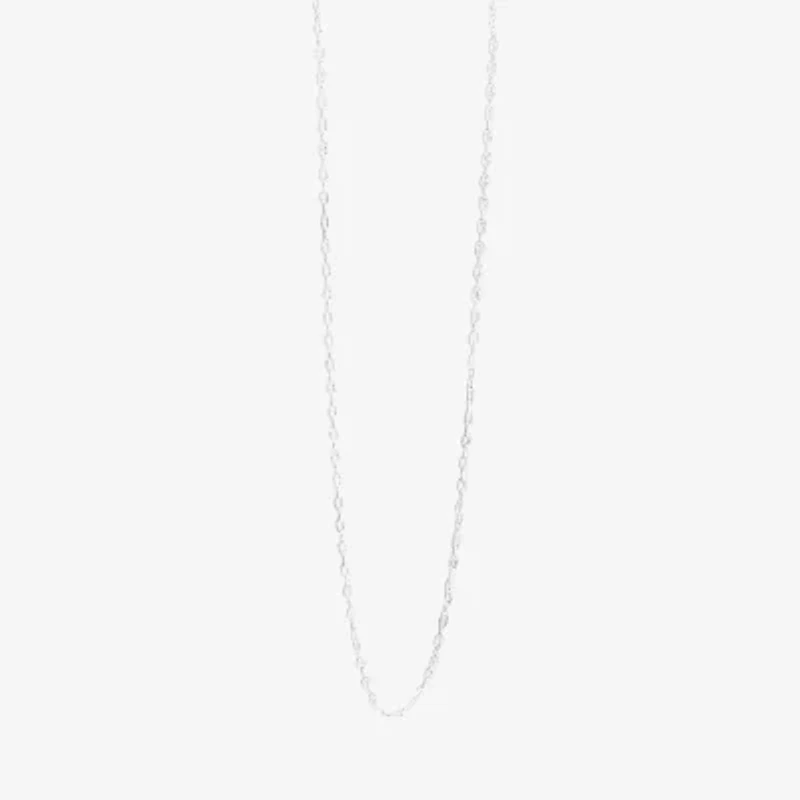 Silver Reflections Womens Pure Silver Over Brass 24 Inch Link Chain Necklace