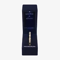 Sparkle Allure Womens Cubic Zirconia 14K Gold Over Brass Round Bangle Bracelet