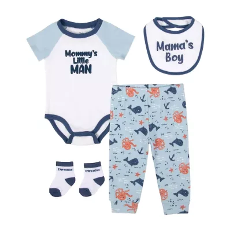 Baby Essentials Baby Boys 4-pc. Baby Clothing Set