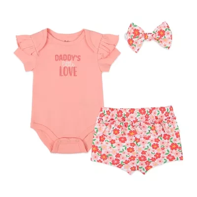 Baby Essentials Girls 3-pc. Short Set