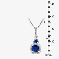 Womens Gemstone & 1/10 CT. T.W. Natural Diamond 10K Gold Round 18 Inch Pendant Necklace