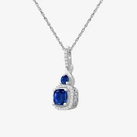 Womens Gemstone & 1/10 CT. T.W. Natural Diamond 10K Gold Round 18 Inch Pendant Necklace
