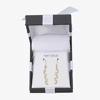 Twist Dangle Womens 10K Gold Drop Earrings