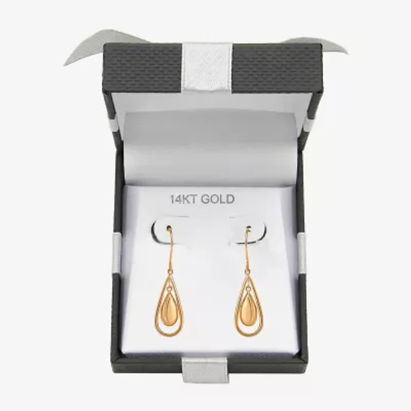 14K Gold Teardrop Earrings