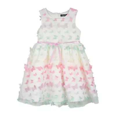 Rare Editions Toddler Girls Sleeveless Flower Girl Fit + Flare Dress